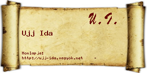 Ujj Ida névjegykártya